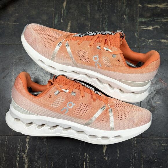On Running Cloudsurfer Shoes Men's Sz 12 Orange Running Athletic Sneakers - Picture 2 of 6
